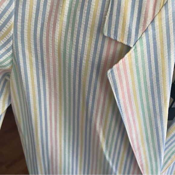 Vintage Alfred Dunner Women’s Rainbow Striped Blazer 8P - Picture 4 of 6